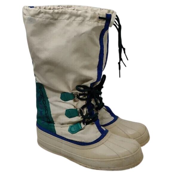 Vintage Sorel Multicolor Lace Up Snow Boots Size 8 - Picture 2 of 9